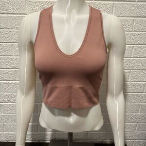 Ribbed Mauve Crop Top